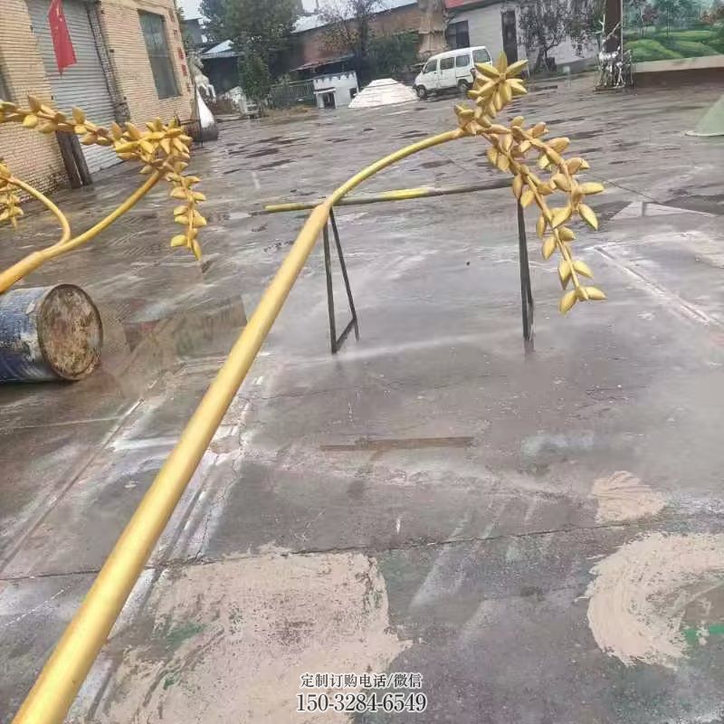 仿古水稻雕塑厂家 庭院彩绘雕塑 田间小品