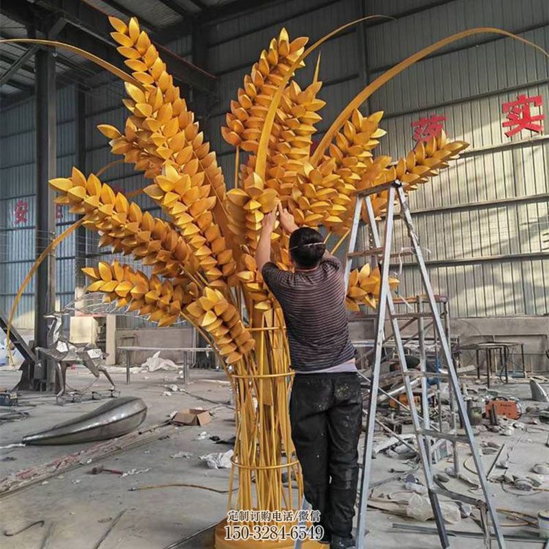 小谷穗雕塑 粮食雕塑底座订做 各类农作物雕塑标准