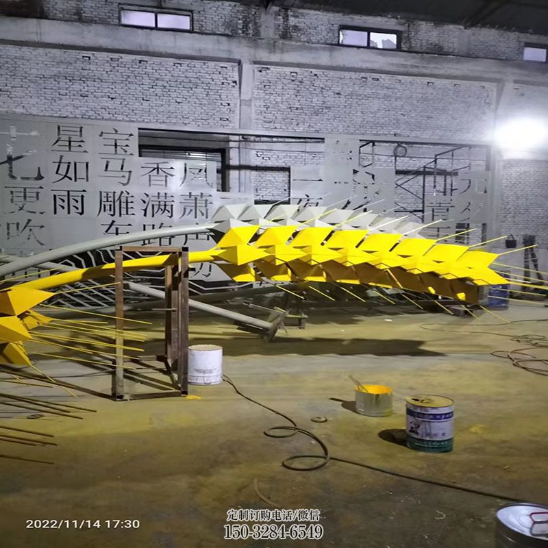 稻穗雕塑环形 企业标志粮食雕塑精选 主题农作物雕塑提供