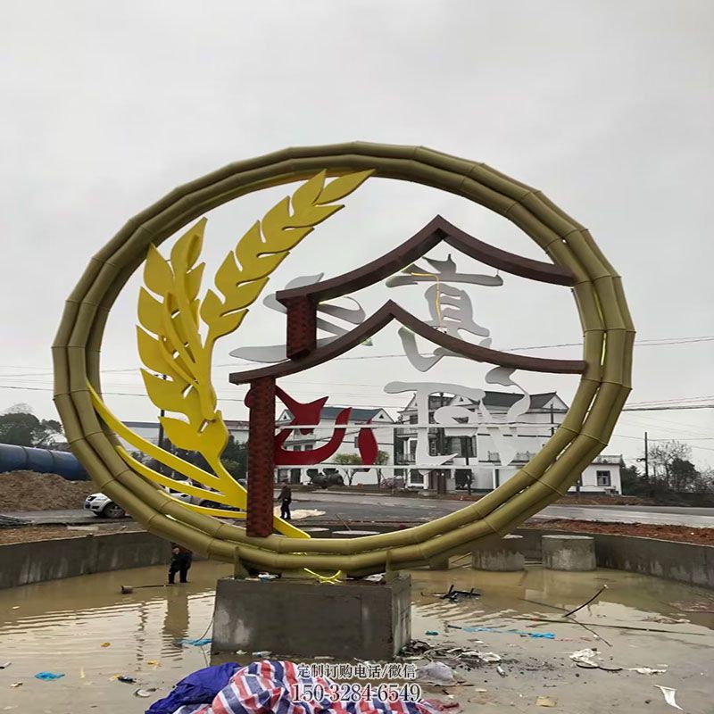 各类小麦雕塑 粮食雕塑定制预定 农作物雕塑订做通用