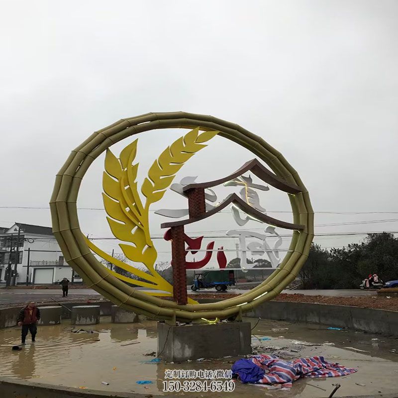 景区麦子雕塑 户外粮食雕塑摆放精选 现代农作物雕塑定制