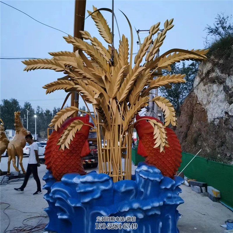 酒店麦子雕塑 粮食雕塑装饰精品 景观户外农作物雕塑点击