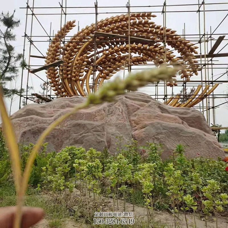 艺术麦子雕塑 景区粮食雕塑优选 户外农作物雕塑供给
