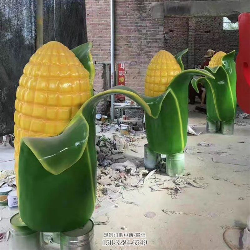 苞米雕塑环形 企业标志雕塑精选 主题农产品雕塑提供