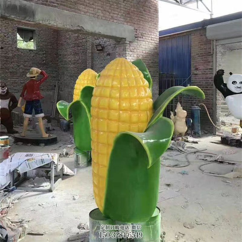 中式苞米雕塑 园林景观雕塑精选 园林农产品雕塑摆件订做
